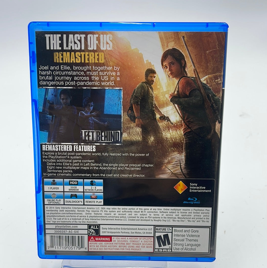 The Last of Us Remastered  (Sony PlayStation 4 PS4,  2014)