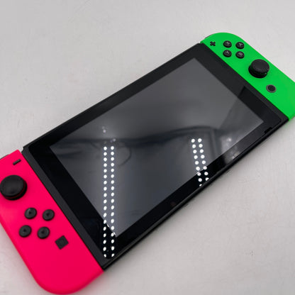 Nintendo Switch v1 Console Gaming System HAC-001 Pink/Green