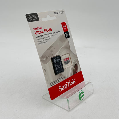 New SanDisk Ultra Plus 64GB 150MB/s SDXC Card HD SDSQXBZ-064G-AP6MA