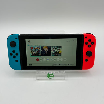 Nintendo Switch v1 Video Game Console HAC-001 Blue/Red W/ Carrying Case