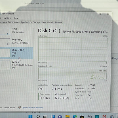 Dell Inspiron P161G 14" i7-1255U 1.7GHz 16GB RAM 512GB SSD