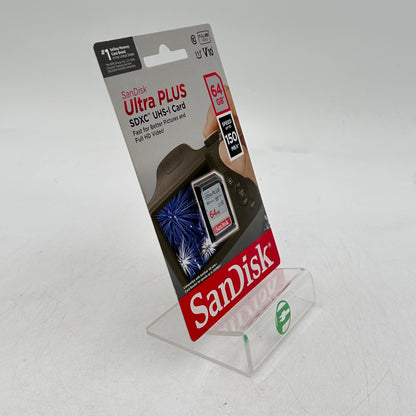 New SanDisk Ultra Plus 64GB 150MB/s E150 SDXC Card HD SDSDUWC-064G-AP6IN