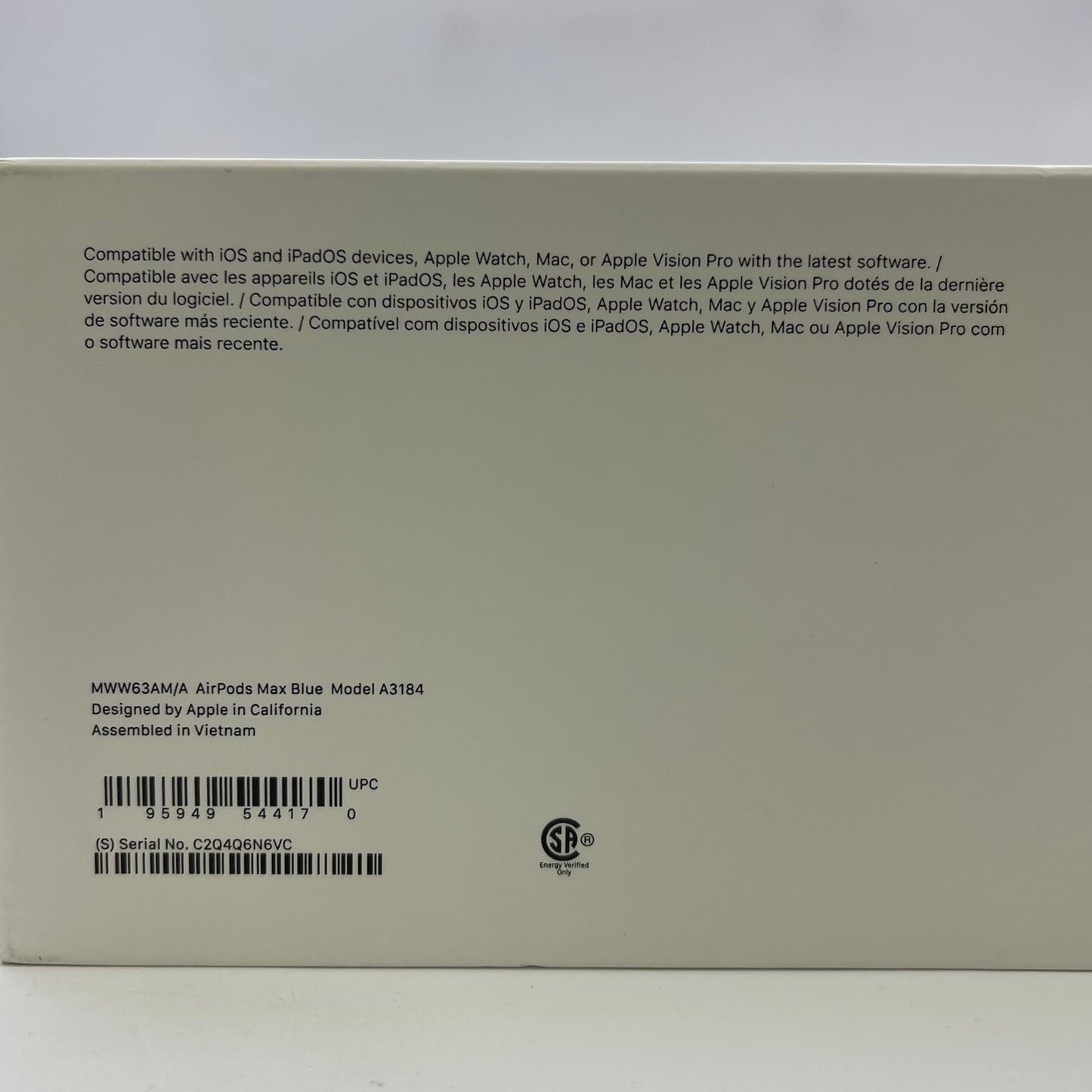 New Apple AirPods Max Wireless Over-Ear Headphones Blue MGYL3AM/A