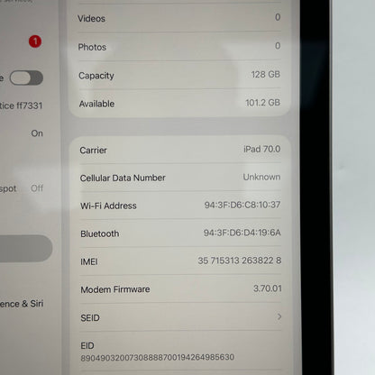 Factory Unlocked Apple iPad Mini (A17 Pro) 128GB Space Gray MXPN3LL/A