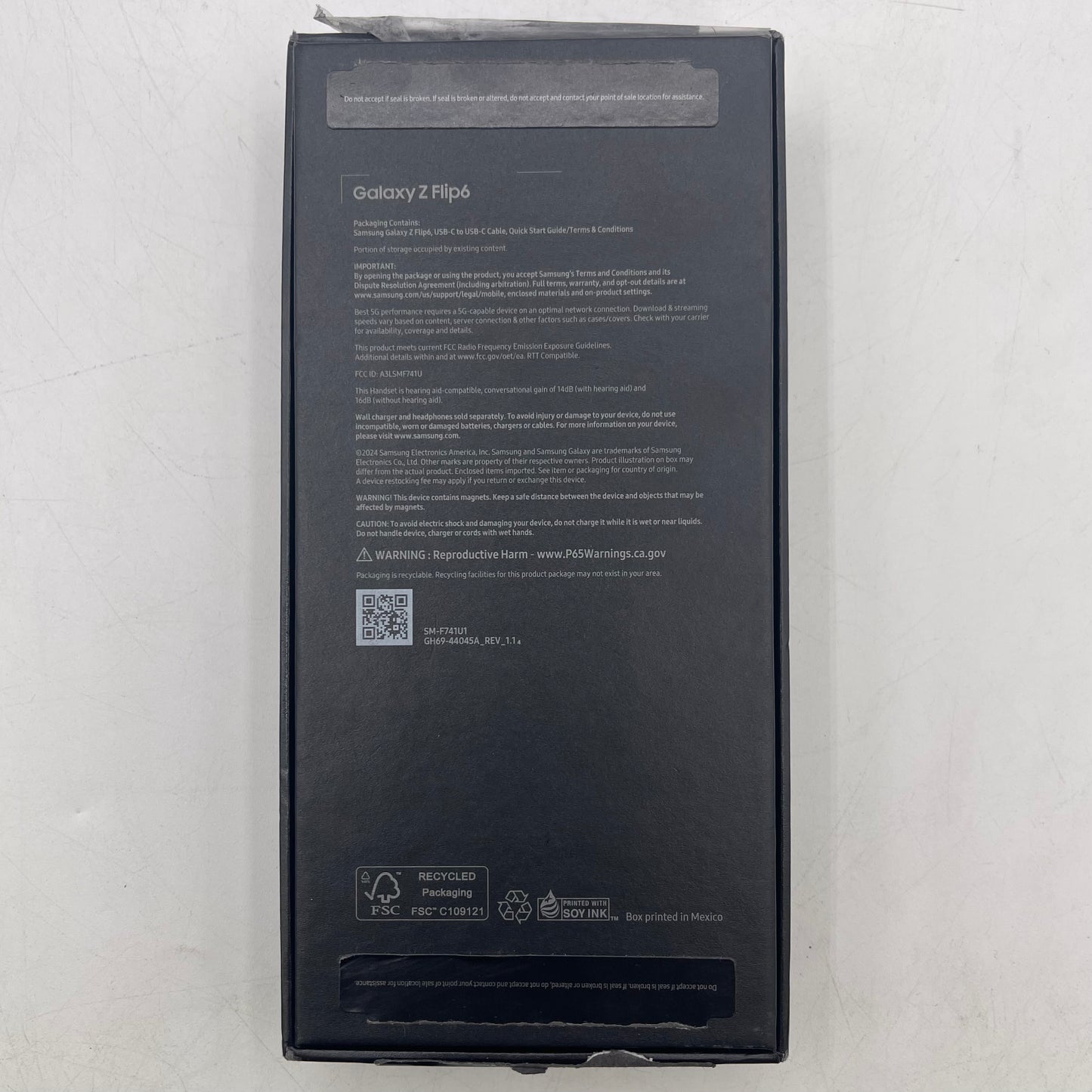 Unlocked Samsung Galaxy Z Flip6 12GB RAM 512GB SM-F741U1 Silver Shadow