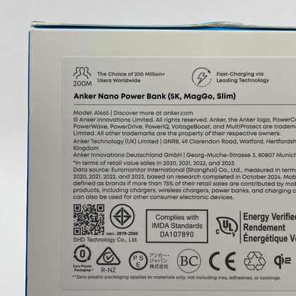 New Anker Nano Power Bank Slim 5K Power Bank A1665