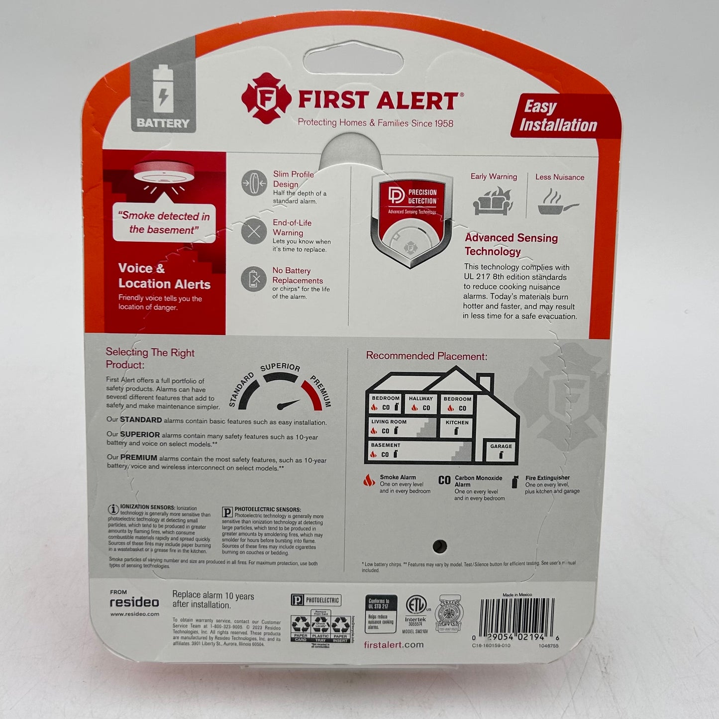 New First Alert Smoke Alarm 1046747 Premium