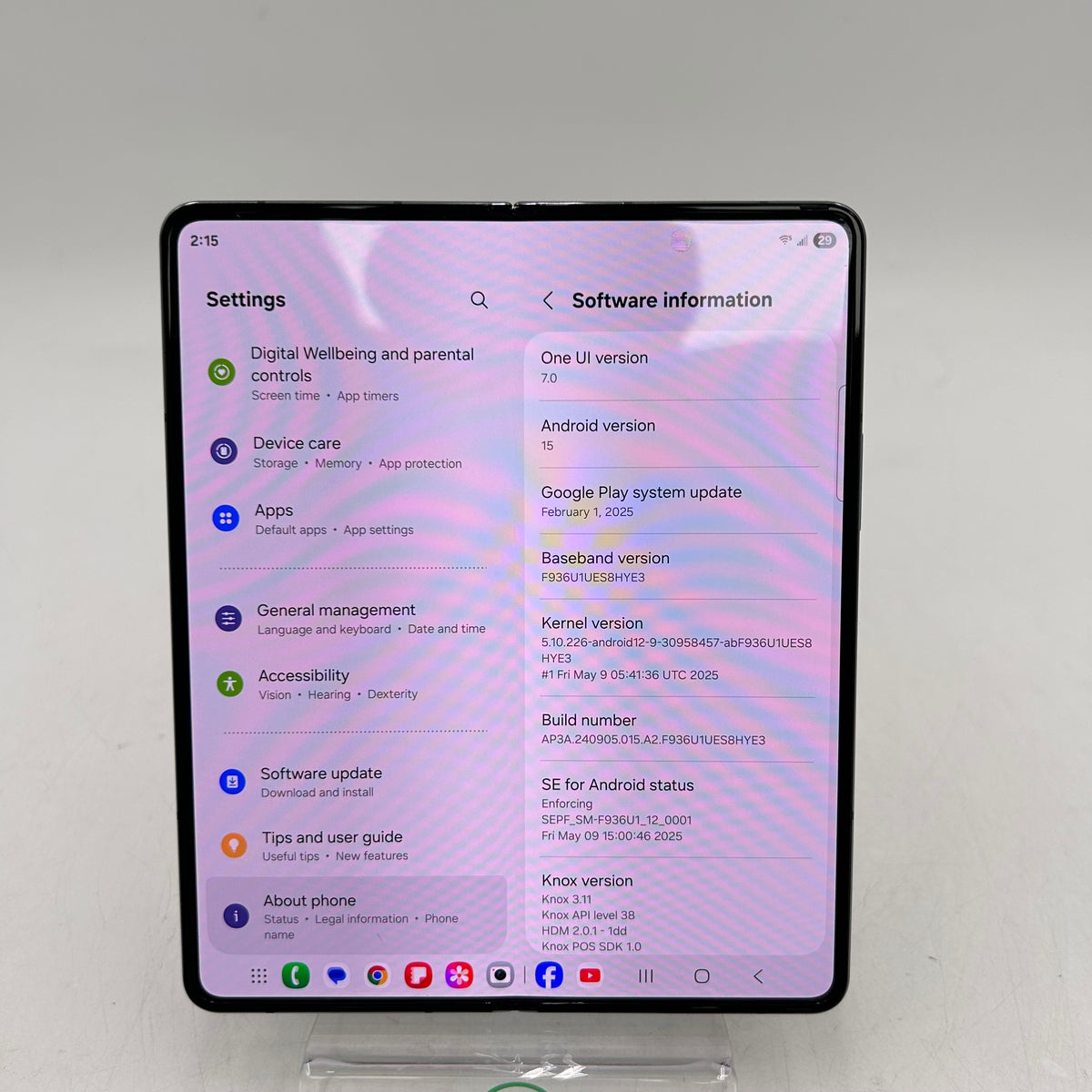 Samsung Galaxy Z Fold4 12GB RAM 256GB SM-F936U1 Icyblue Read