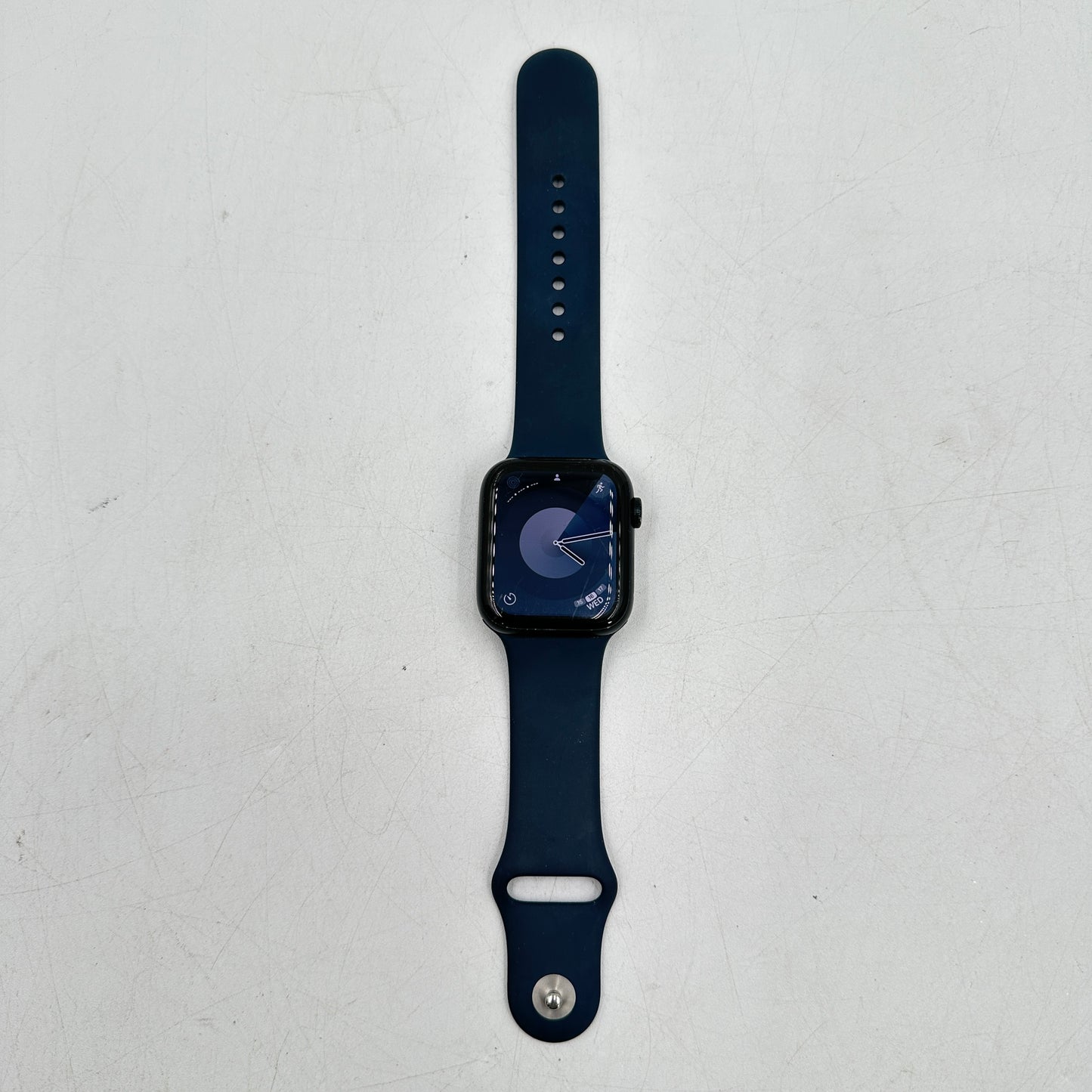 Factory Unlocked Apple Watch SE 2nd Gen 44MM Black Aluminum w/ Blue Sport Band