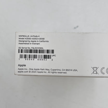 New Apple AirPods 4th Gen with Charging Case A3050 A3053 A3058 MXP63LL/A
