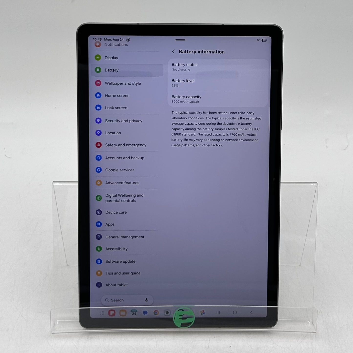WiFi Only Samsung Galaxy Tab S9 FE 10.9" 128GB Graphite SM-X510