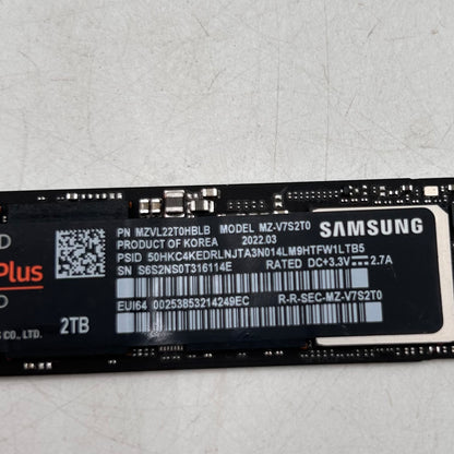 Samsung 2280mm 970 EVO Plus 2TB M.2 NVMe Gen 3.0 x 4 SSD MZ-V7S2T0