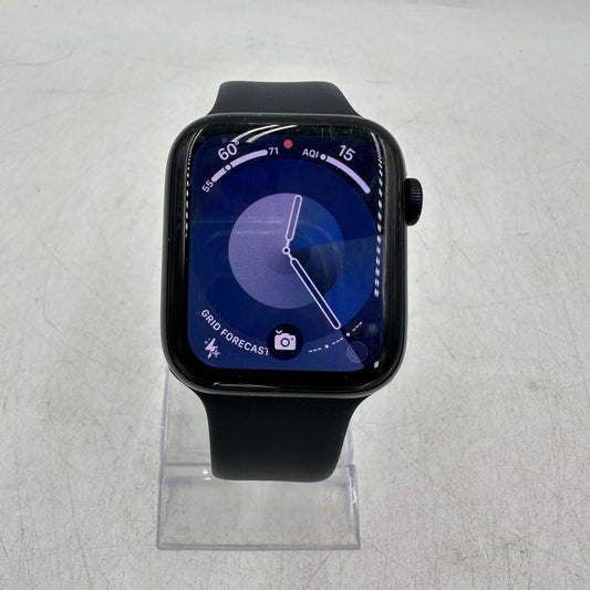 GPS Only Apple Watch SE 2nd Gen 44MM Black Aluminum Black Sport Band A2723