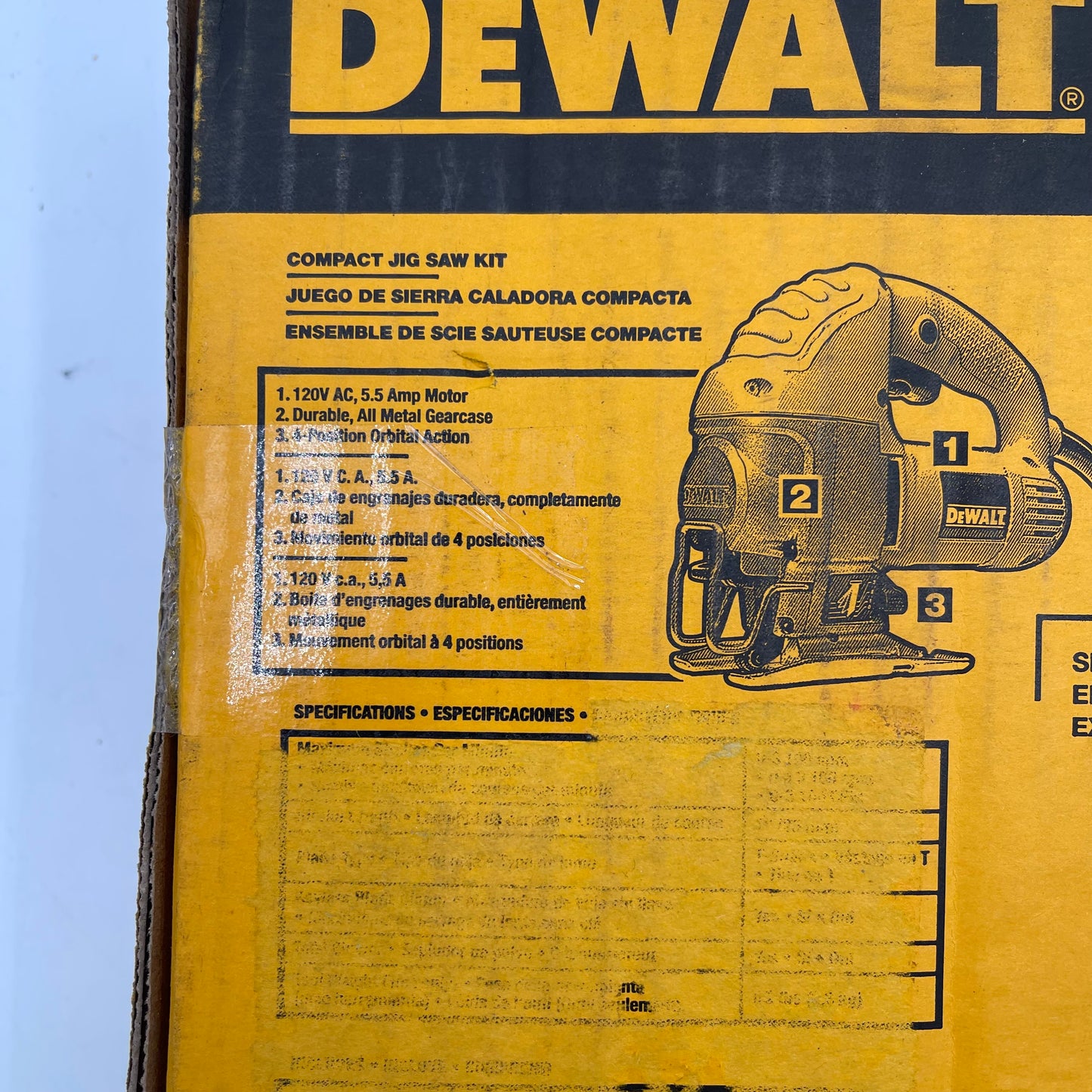 New DeWalt DW317K 120V Compact Jig Saw Kit