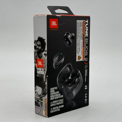 New JBL Tune Buds 2 In-Ear Wireless Headphones Black JBLTBUDS2GBLKAM