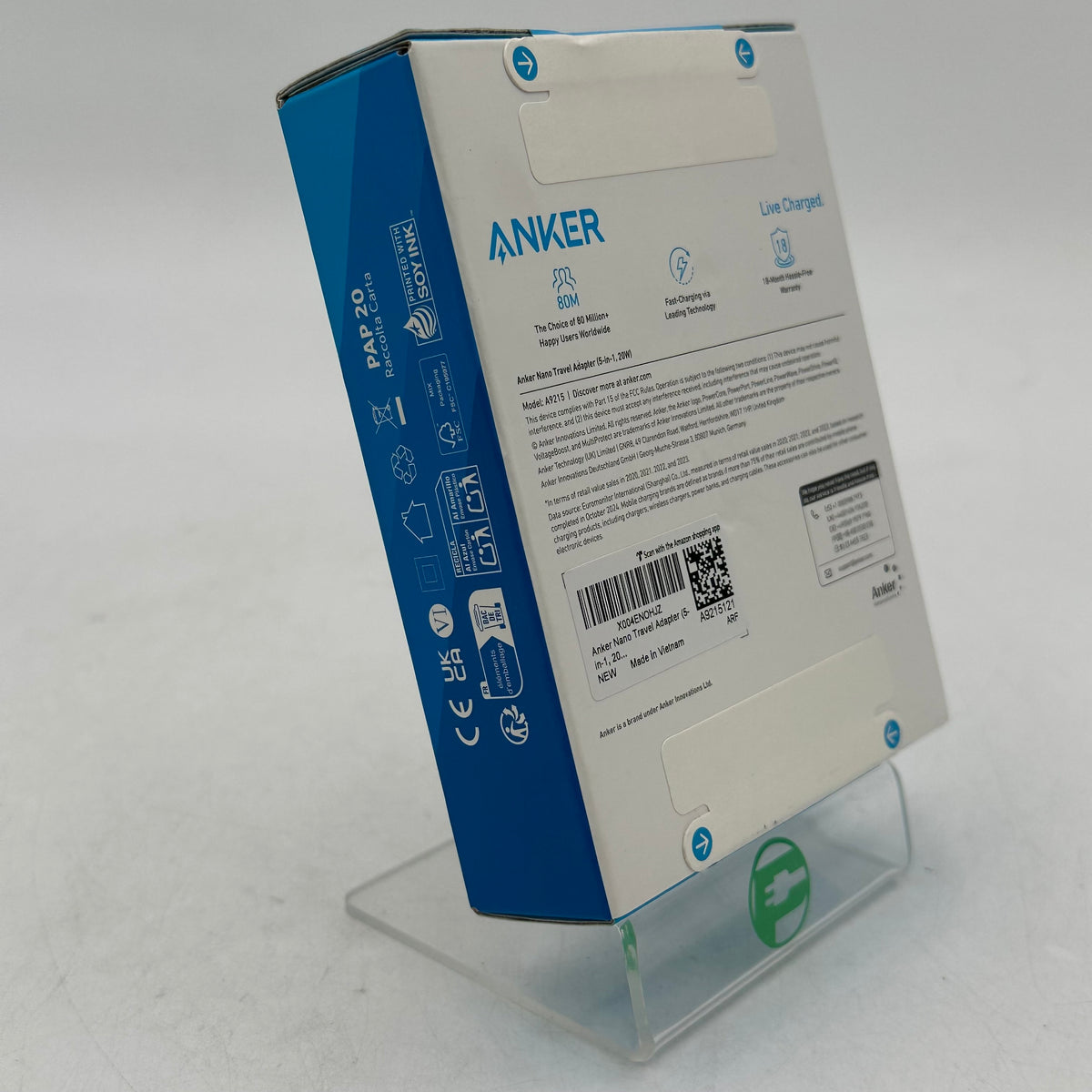 New Anker Nano Travel Adapter 5-in-1 20W Power Adapter A9215