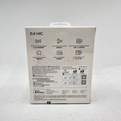 New DJI MIC (2 TX + 1 RX + Charging Case), Wireless Microphone AST01