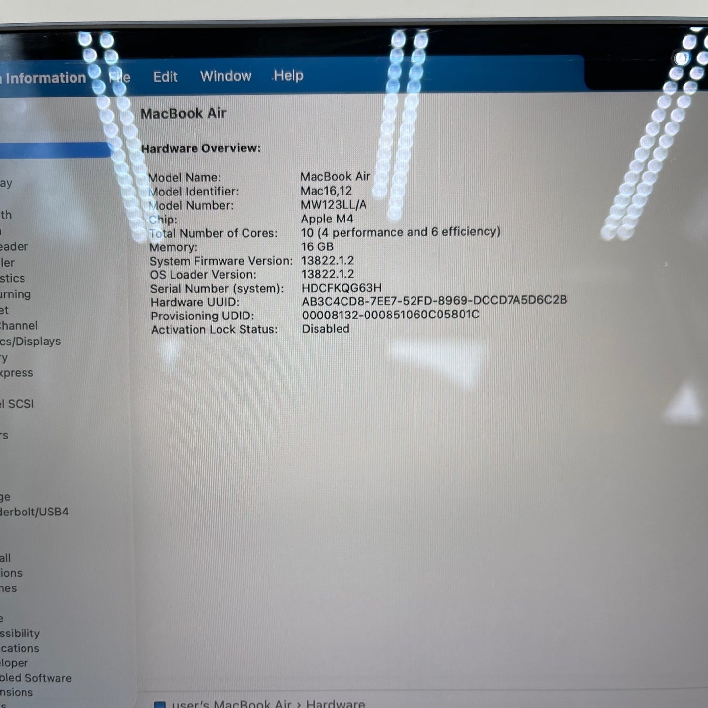 2025 Apple MacBook Air 13.6" M4 8C GPU 4.5GHz 16GB RAM 256GB SSD A3240