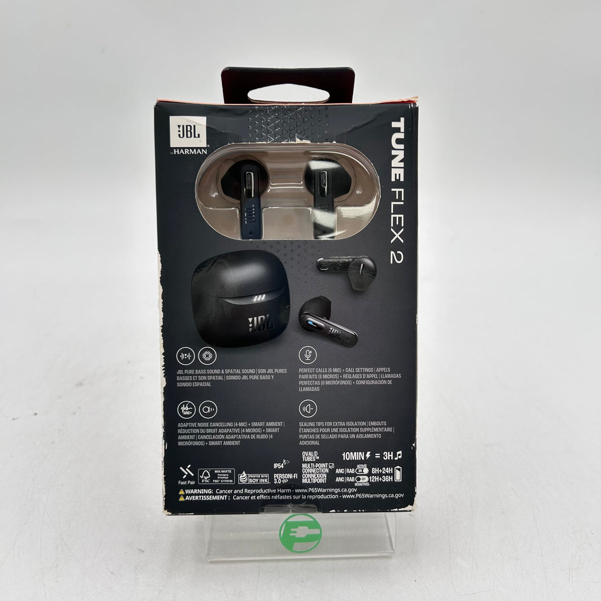 New JBL Tune Flex 2 Noise Cancelling Wireless Earbuds Black JBLTFLEX2BLKAM
