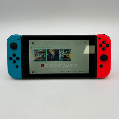 Nintendo Switch v1 Video Game Console HAC-001 Blue/Red W/ Carrying Case