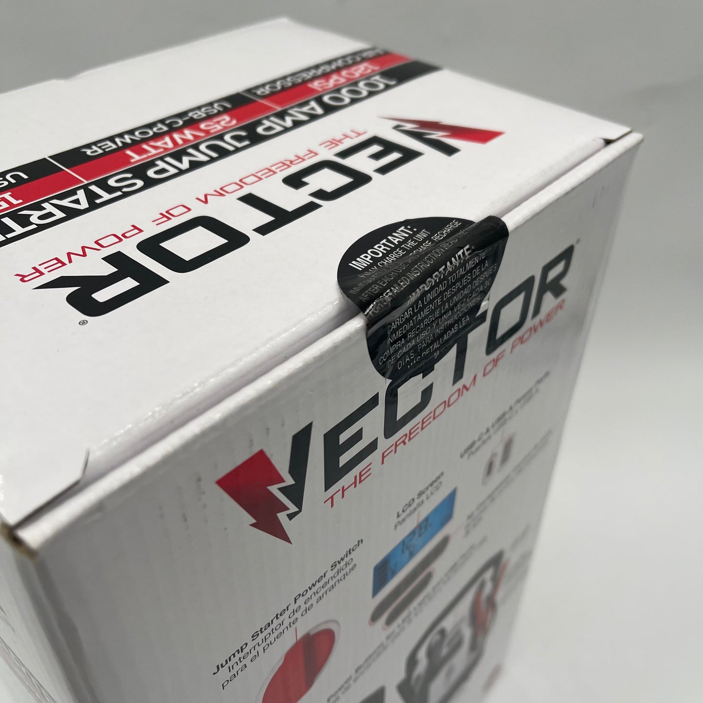 New Vector VECJ1C 12V 1000 AMP Jump Starter