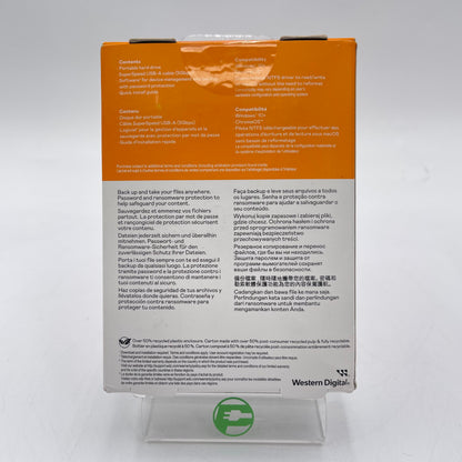 New Western Digital WD Portable My Passport 5TB HDD WDBPKJ0050BRD-WESN