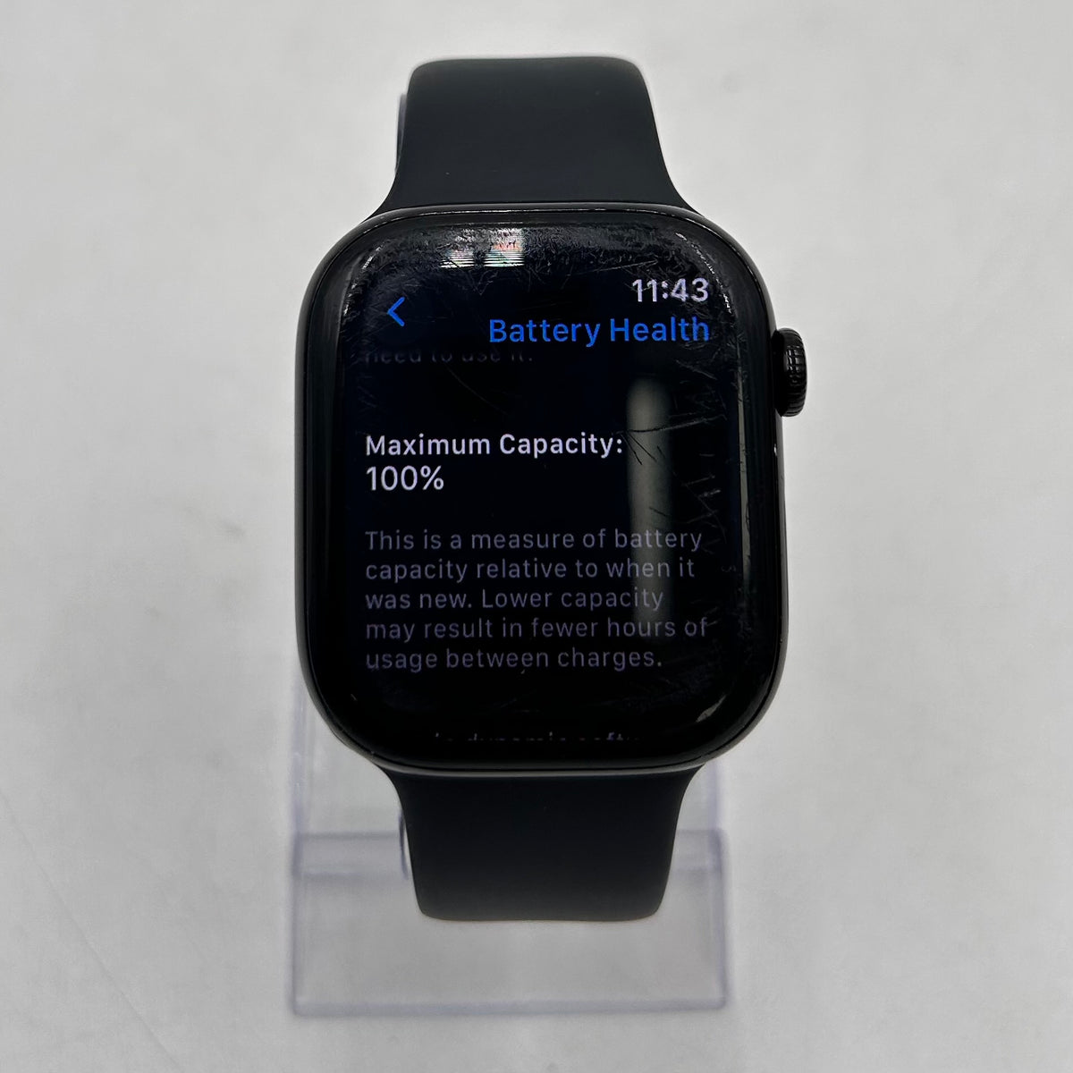 Unlocked Apple Watch Series 10 46MM Black Aluminum Black Sport Band MWY43LW/A