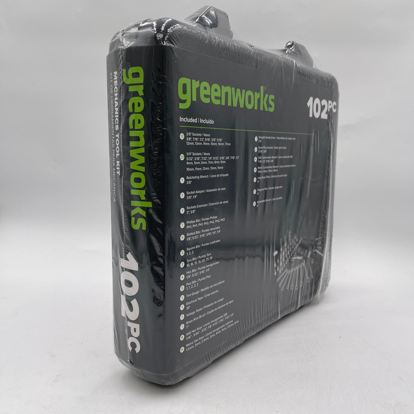 New GreenWorks 102pc Mechanics Tool Kit