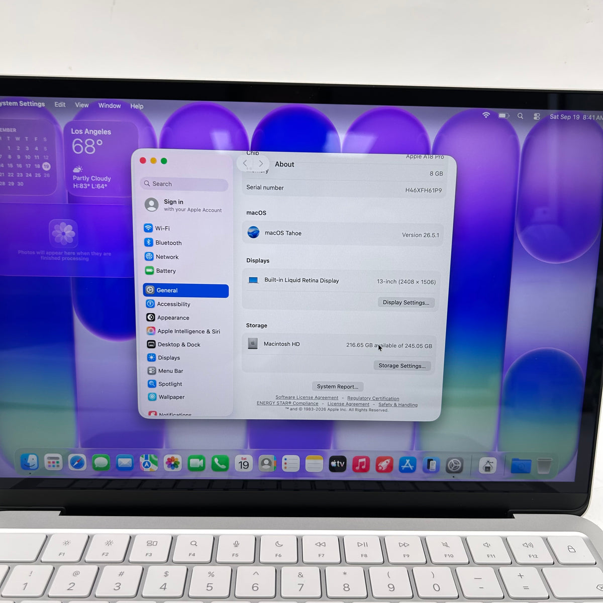 2026 Apple MacBook Neo 13" A18 Pro 5C GPU 4.0GHz 8GB RAM 256GB SSD MHFA4LL/A