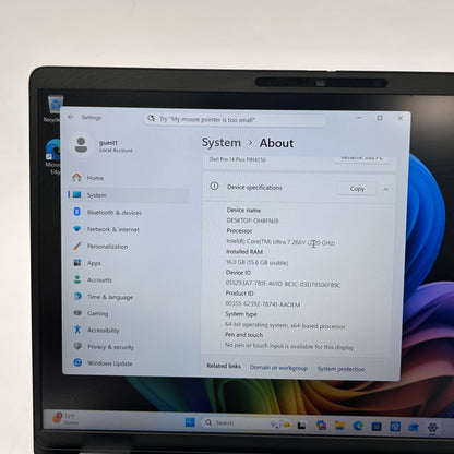 Dell Pro 14 Plus PB14250 14" Core Ultra 7 266V 2.2GHz 16GB RAM 512GB SSD