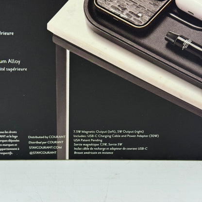 New COURANT MAG 3 Magnetic Wirless Charging Tray CR-MAG3-BK-BK