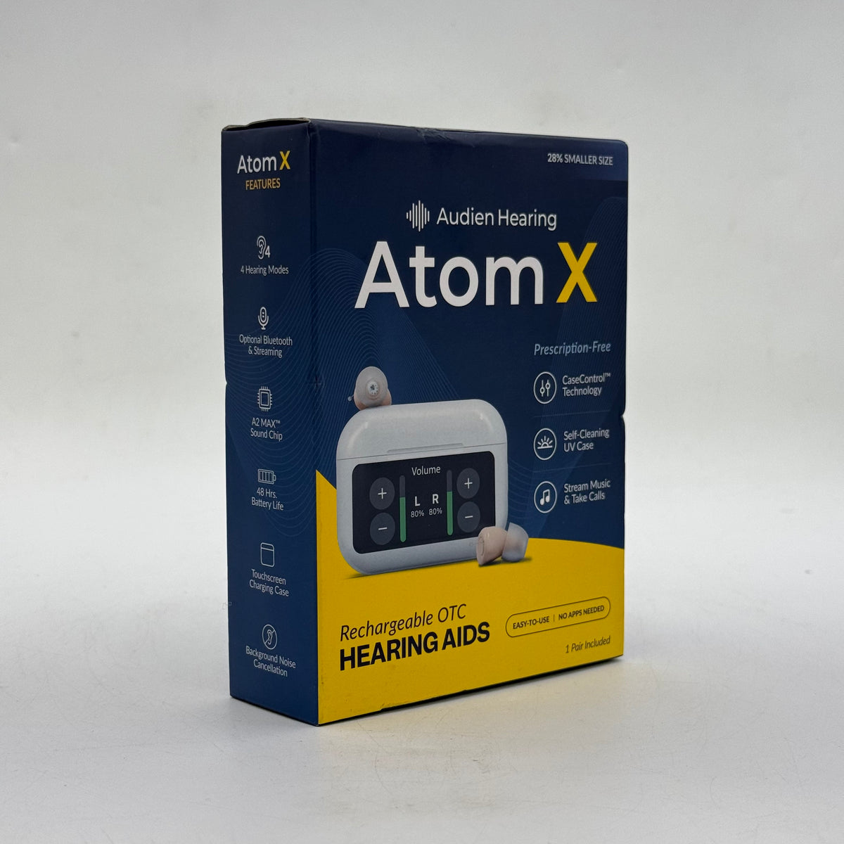 New Audien ATOM X Rechargeable OTC Hearing Aids
