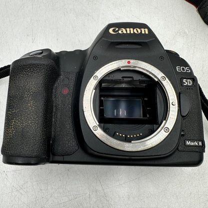 Canon EOS 5D Mark II 21.1MP Digital SLR Camera 230385 SC FAIR w/ Lens READ