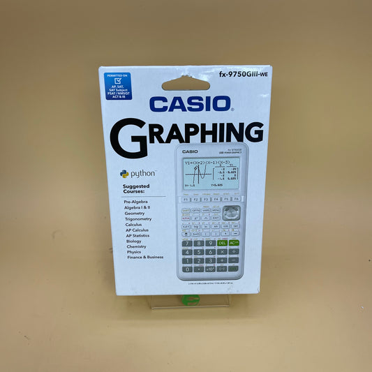 New Casio FX-9750GIII-WE Graphing Calculator