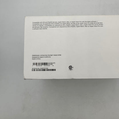 New Apple AirPods Max USB-C Wireless Over-Ear Headphones Starlight PWW53AM/A