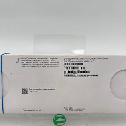 Unlocked Apple Watch SE 2nd Gen 44MM Midnight Aluminum Sport Band MXG23LL/A