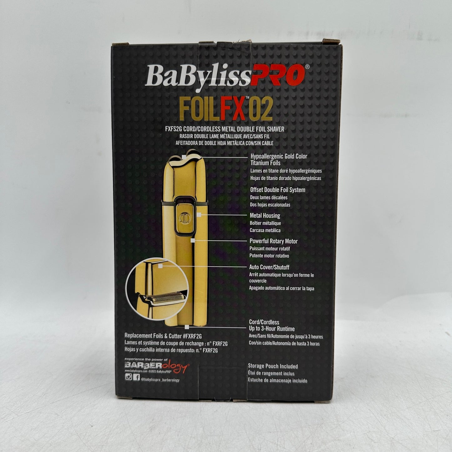 New BaBylissPro FOILFX02 Double Foil Shaver FXFS2G