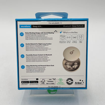 New Soundcore by Anker Sleep A20 In-Ear Wireless Ear Piece White A6611