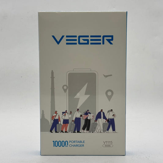 New Veger 10000mAh Portable Charger 15W Portable Power Bank V1115 Purple