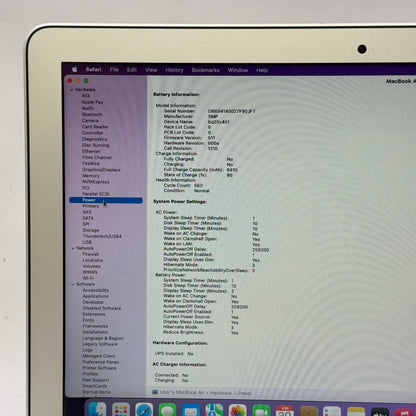 2017 Apple MacBook Air 13.3" i5 1.8GHz 8GB RAM 128GB SSD Silver A1466