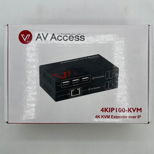 New AV ACCESS 4KIP 100-KVM 4k kvm Extender Over IP