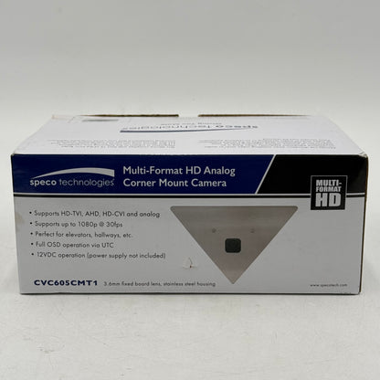 New Speco Technologies Multi-Format HD Analog Corner Mount Camera CVC605CMT1