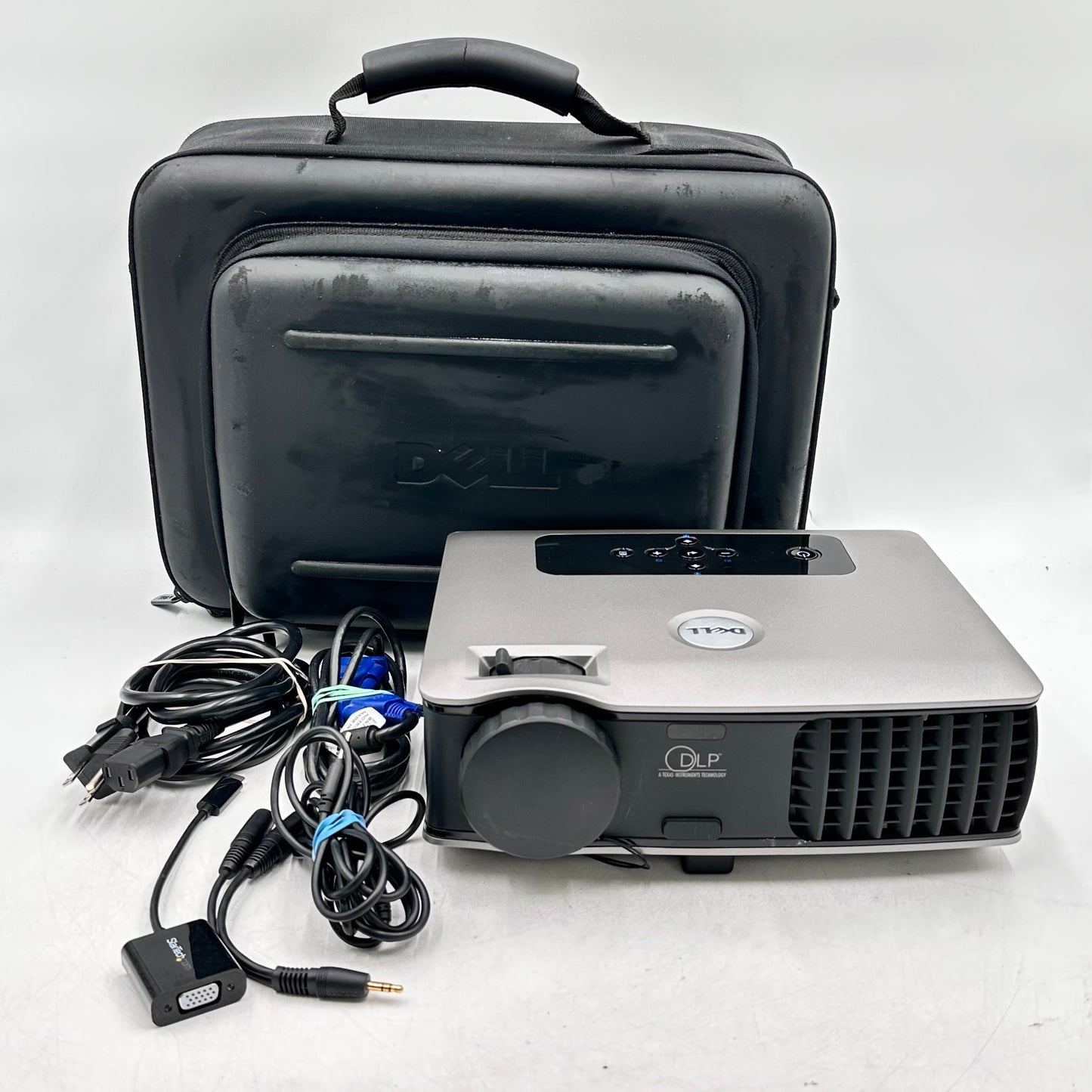 Dell 2400MP DLP Projector 3,000 Lumens HDTV XGA W/ Cables & Case