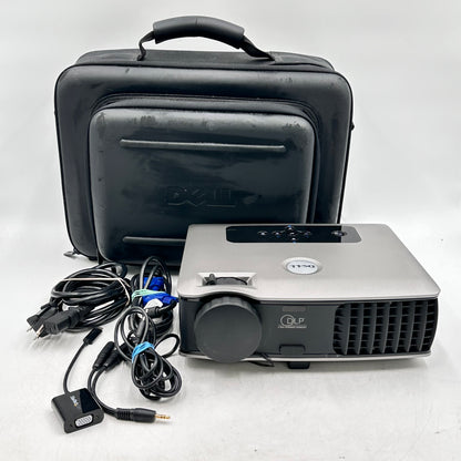 Dell 2400MP DLP Projector 3,000 Lumens HDTV XGA W/ Cables & Case