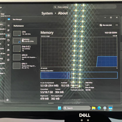 Dell XPS 15 9575 15.6" i7-8705G 3.1GHz 16GB RAM 256GB SSD