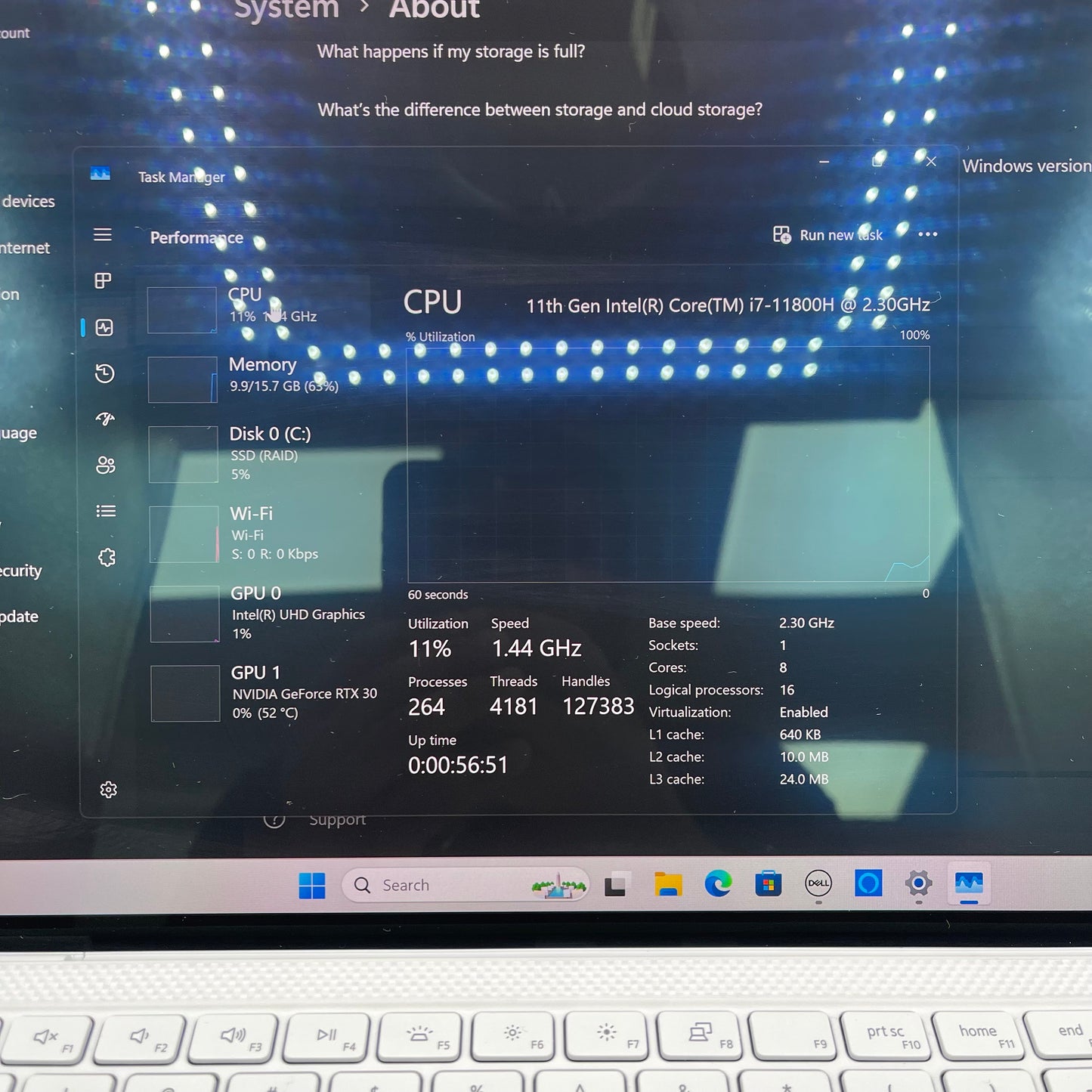 Dell XPS 9510 15.6" i7-11800H 2.3GHz 16GB RAM 1TB GeForce RTX 3050 Ti 3K OLED