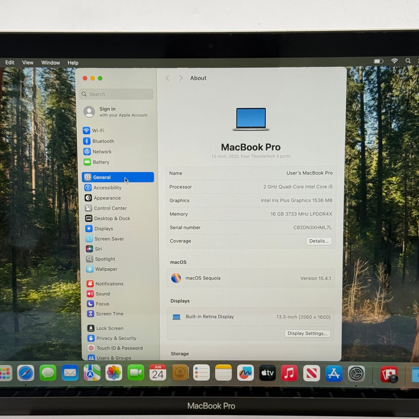 2020 Apple MacBook Pro 13.3" i5 2.0GHz 16GB RAM 512GB SSD Space Gray A2251