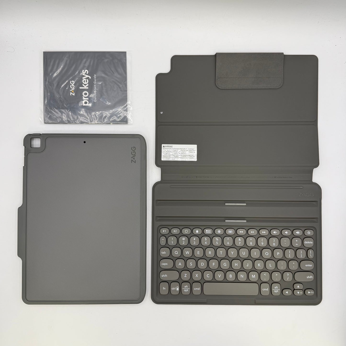 New Zagg Pro Keys Bluetooth Detachable Keyboard Case For iPad 8th Gen
