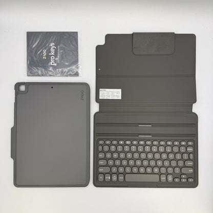 New Zagg Pro Keys Bluetooth Detachable Keyboard Case For iPad 8th Gen
