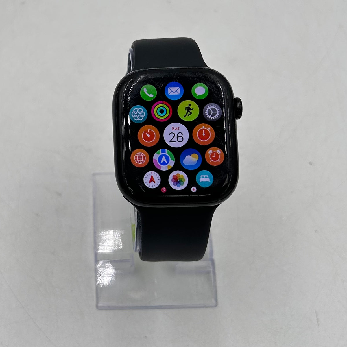 Unlocked Apple Watch Series 10 46MM Black Aluminum Black Sport Band MWY43LW/A